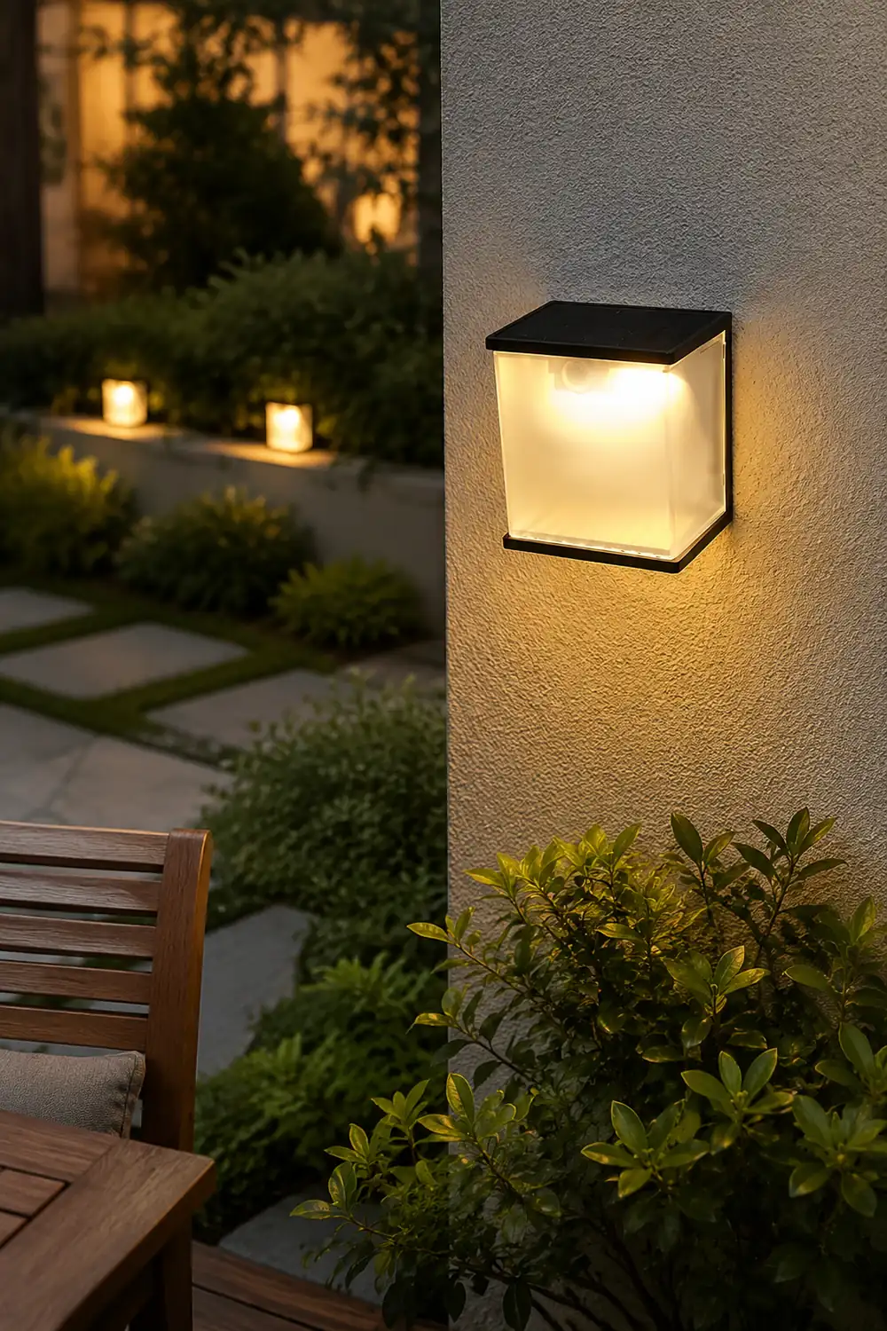 Square Intelligent Motion Sensor LED Waterproof Solar Outdoor Lights - Lumpaz