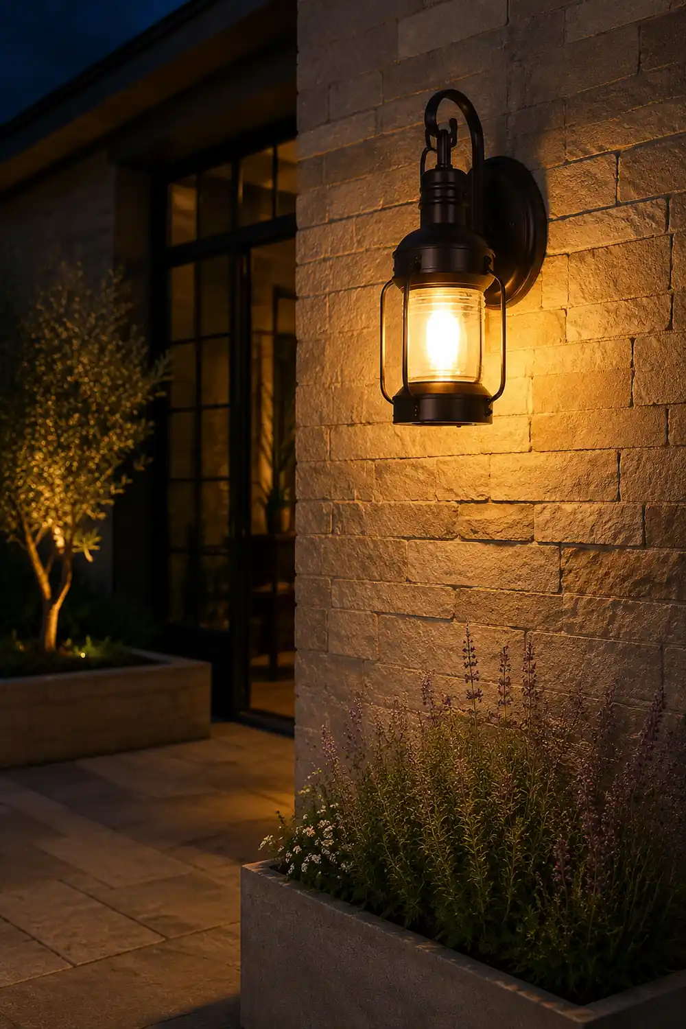 Antique Lantern Aluminum Waterproof LED Outdoor Wall Lamp Lawn Lights - Lumpaz