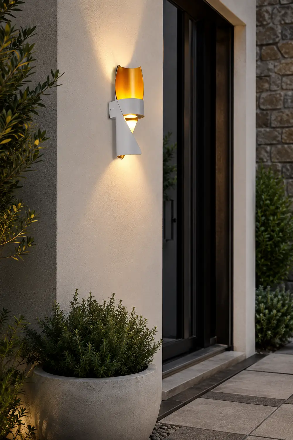 Circular Waterproof Up and Down Lighting COB Modern Outdoor Wall Lights - Lumpaz