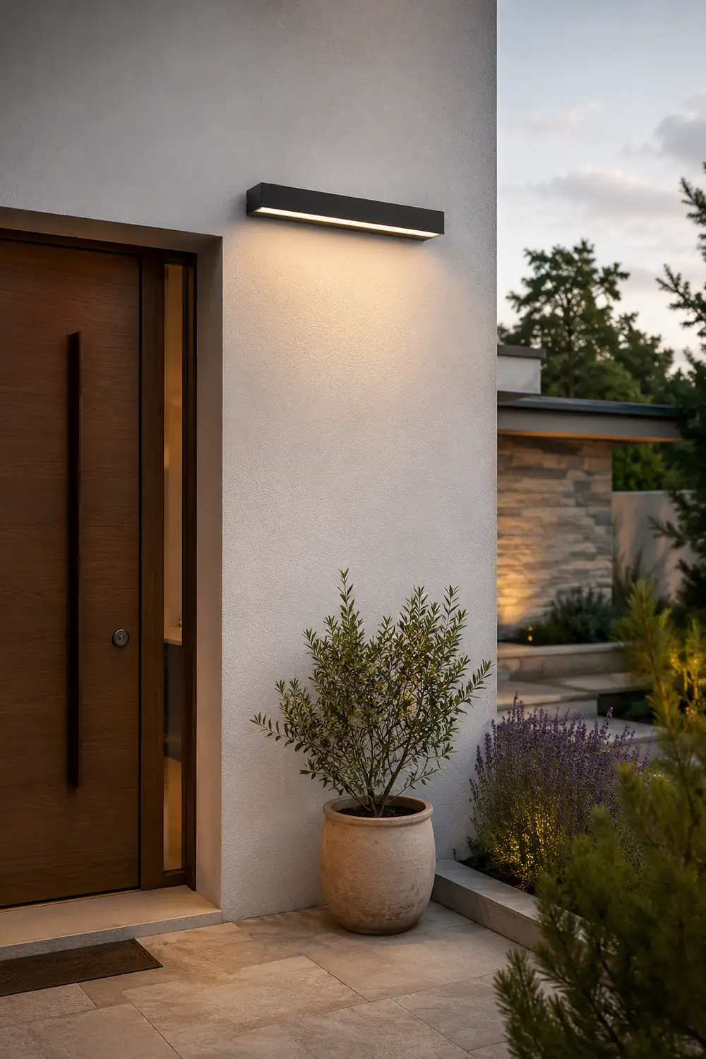 Minimalist Strip Waterproof LED Black Modern Outdoor Wall Washer Light - Lumpaz