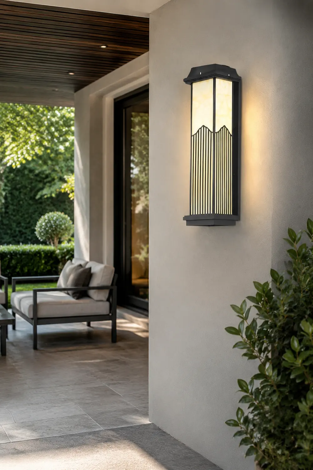 Waterproof Solar Powered Automatic Charging Outdoor Wall Lights with Remote - Lumpaz