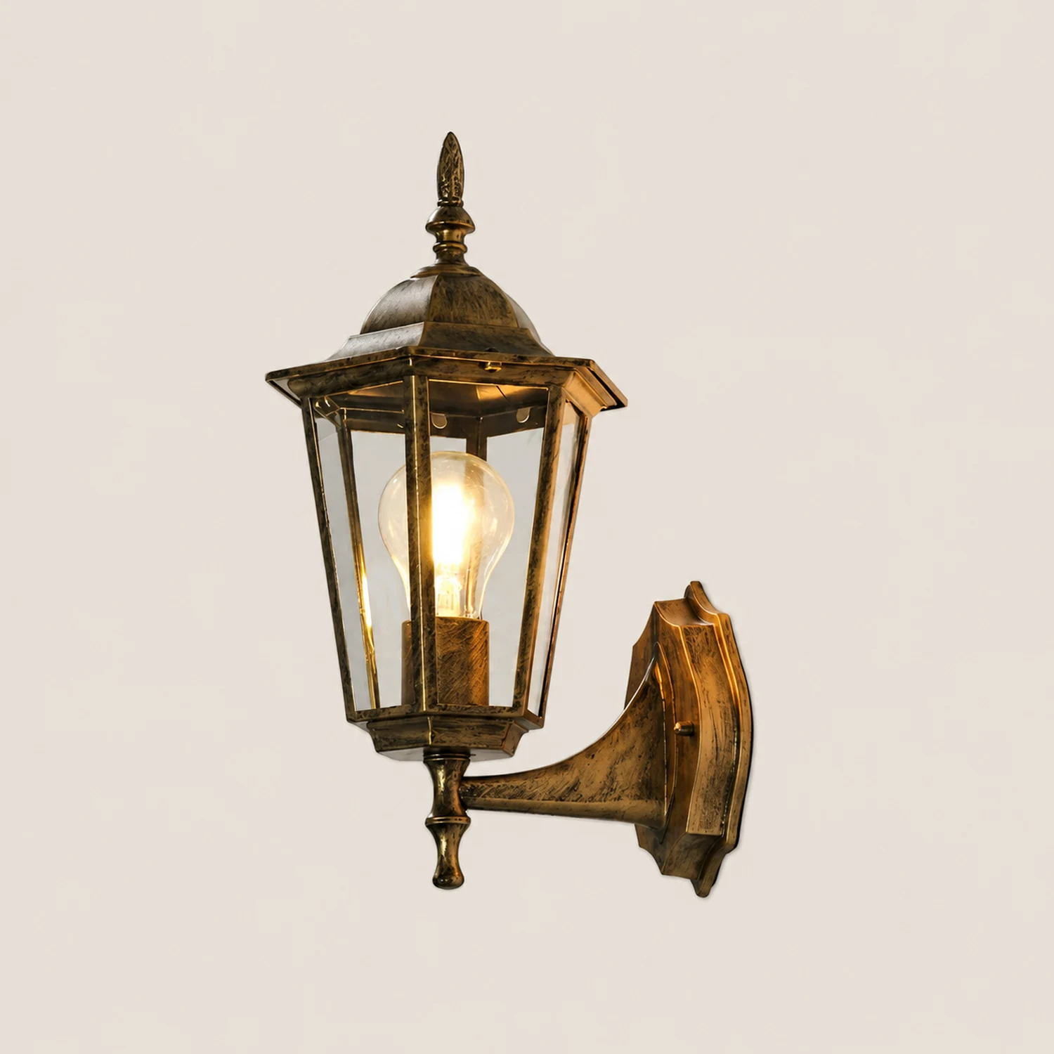 Retro Hexagonal Waterproof European Style Outdoor Wall Lights Wall Lamp - Lumpaz