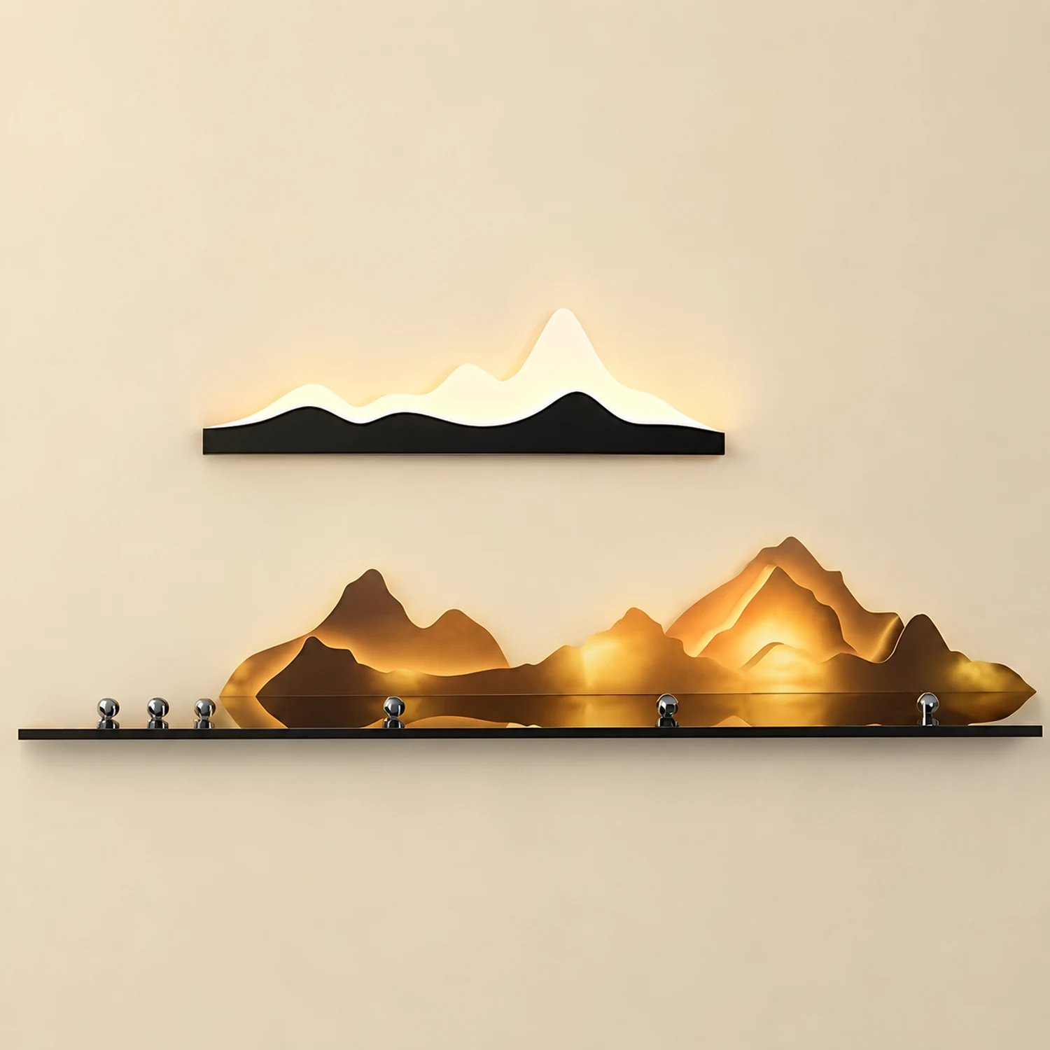 Mountain Scenery Creative Waterproof LED Modern Outdoor Wall Lights - Lumpaz