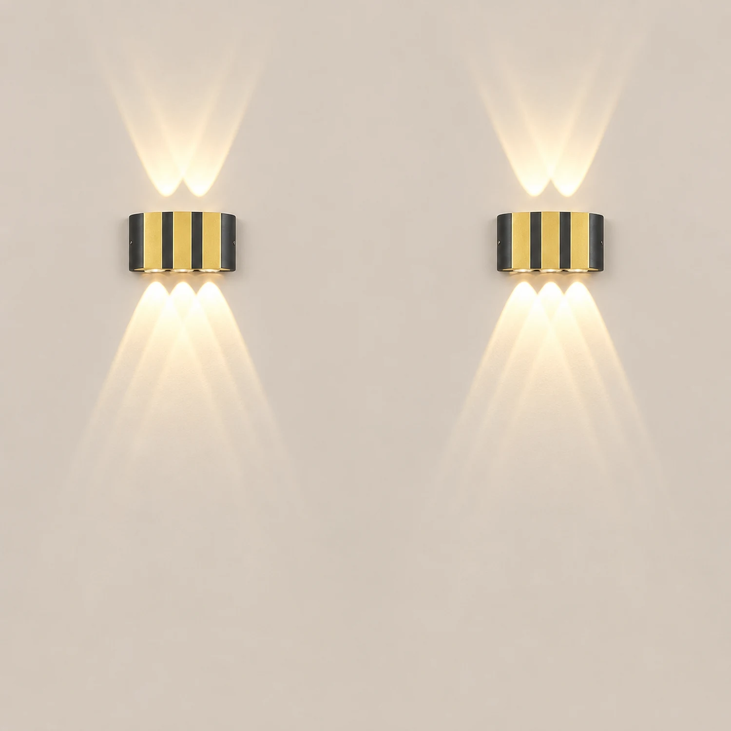 Wavy Creative Up and Down Light LED Waterproof Modern Wall Lights Fixture - Lumpaz