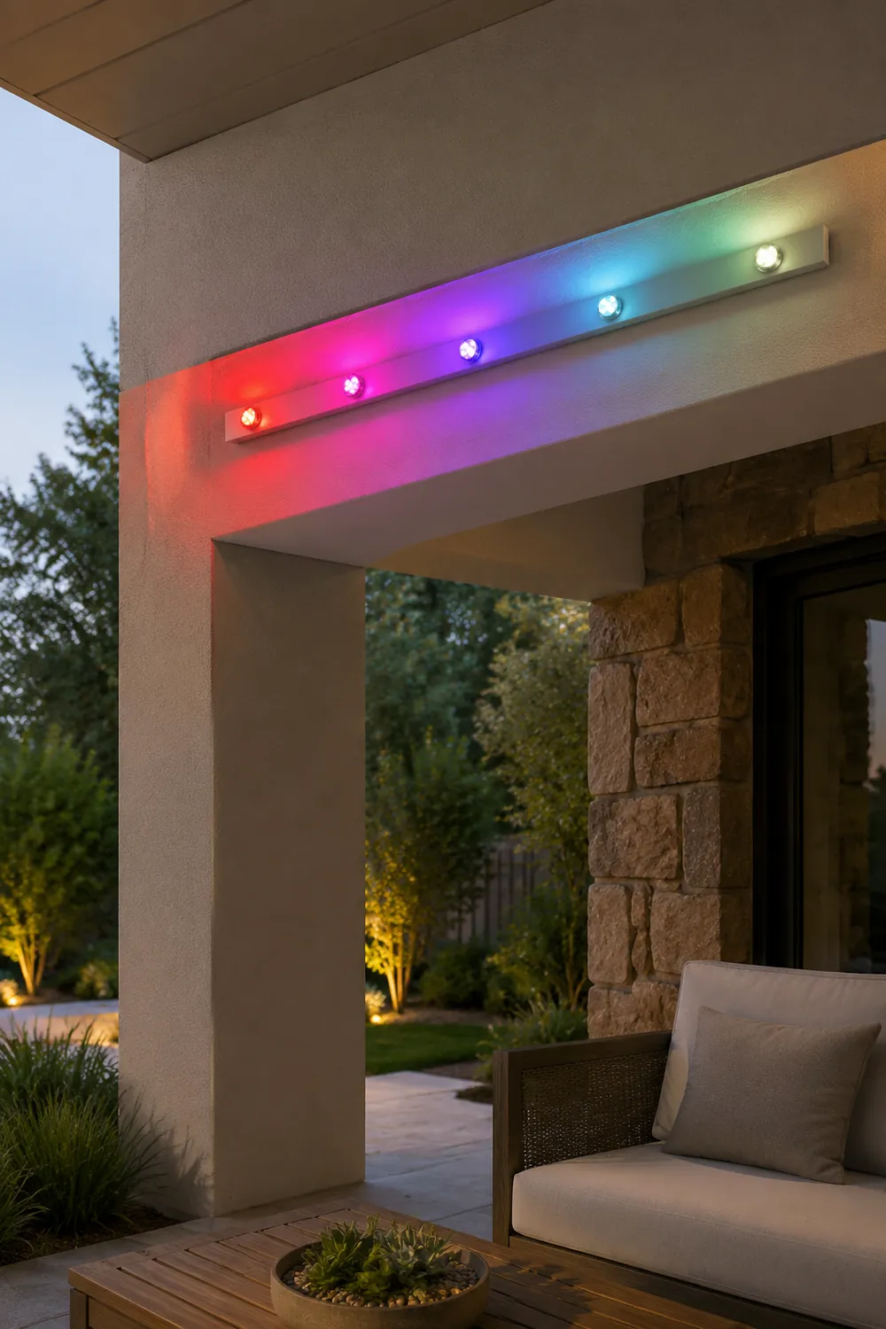 RGBW 12V Aluminum Waterproof LED Colorful Modern Outdoor Outline Light - Lumpaz