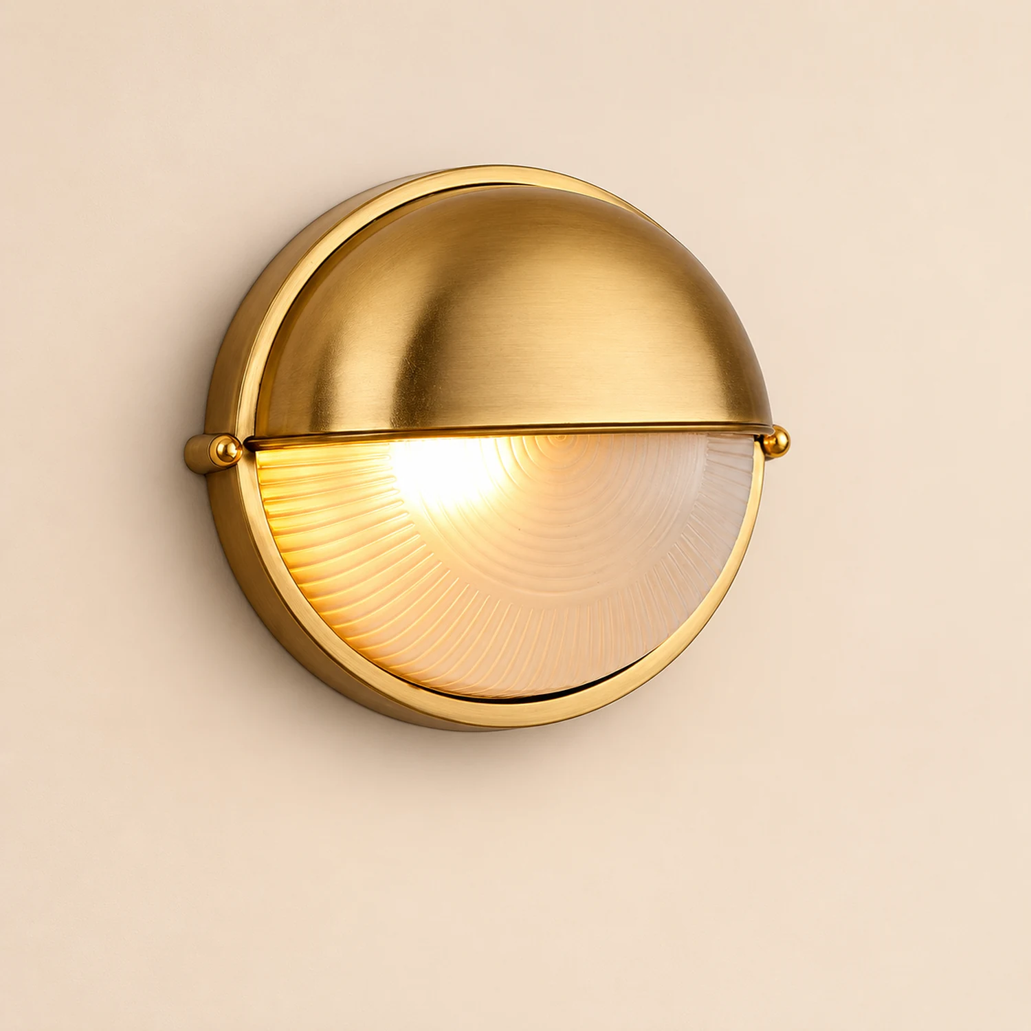 Round Oval Cast Aluminum Glass Waterproof Retro Industrial Wall Lamp - Lumpaz