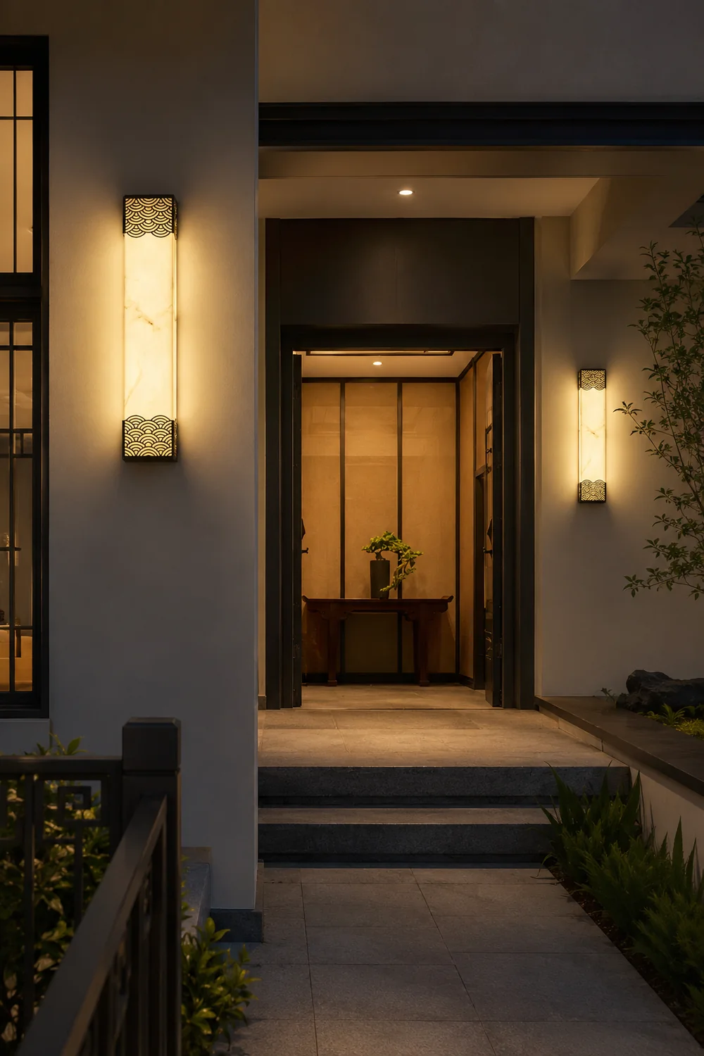 Rectangular Resin LED Waterproof Vintage Outdoor Wall Lights Wall Lamp - Lumpaz