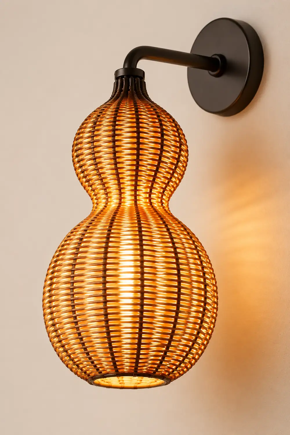 Rattan Gourd Waterproof Retro Outdoor Chandelier Porch Lights Wall Lamp - Lumpaz