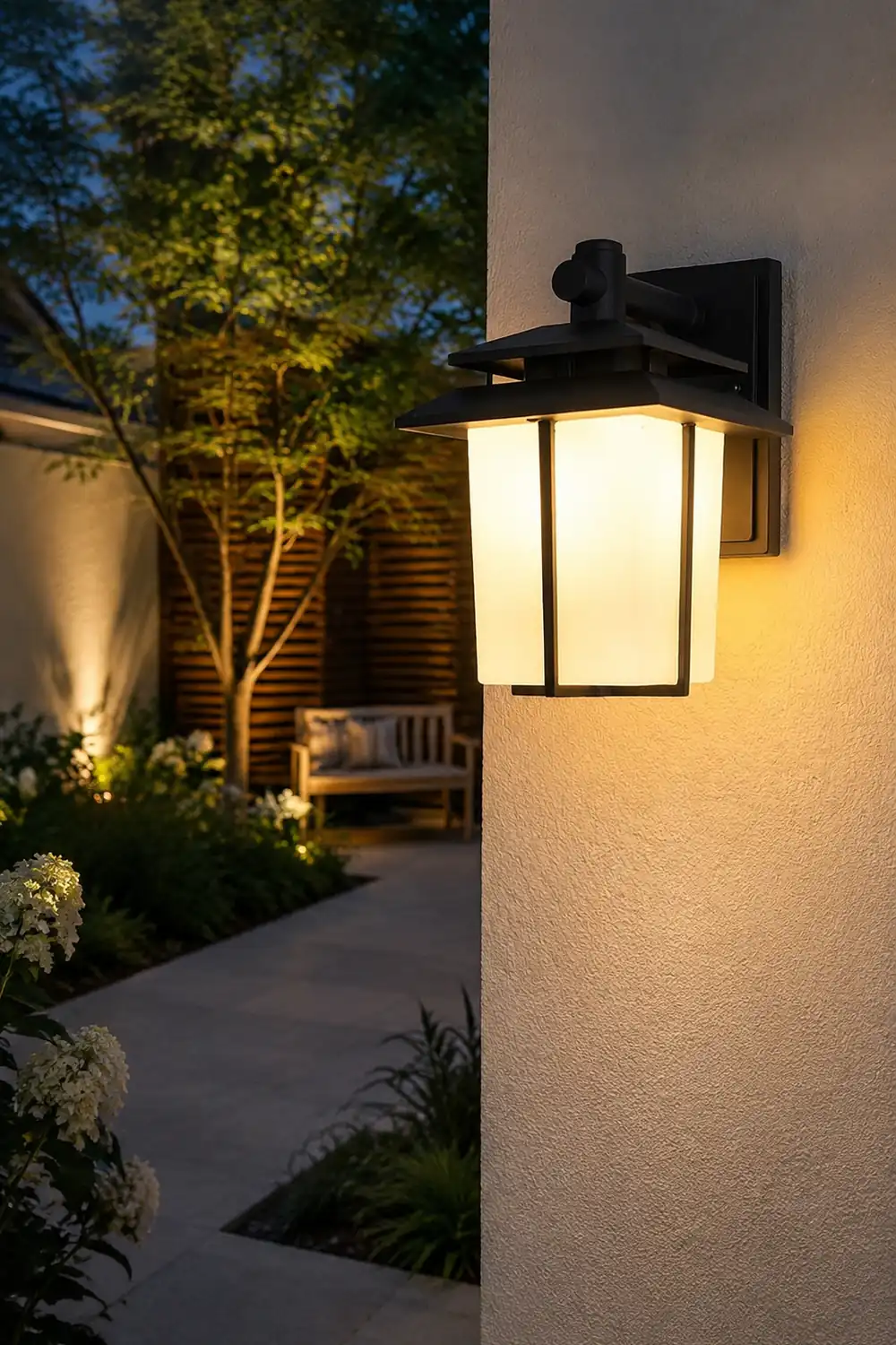 Vintage Glass Aluminum Waterproof European Style Outdoor Wall Sconces Lighting - Lumpaz