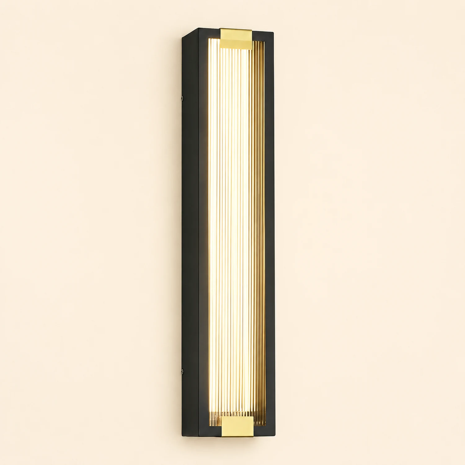 Rectangular Strip Waterproof LED Black Modern Porch Lights Wall Sconces - Lumpaz