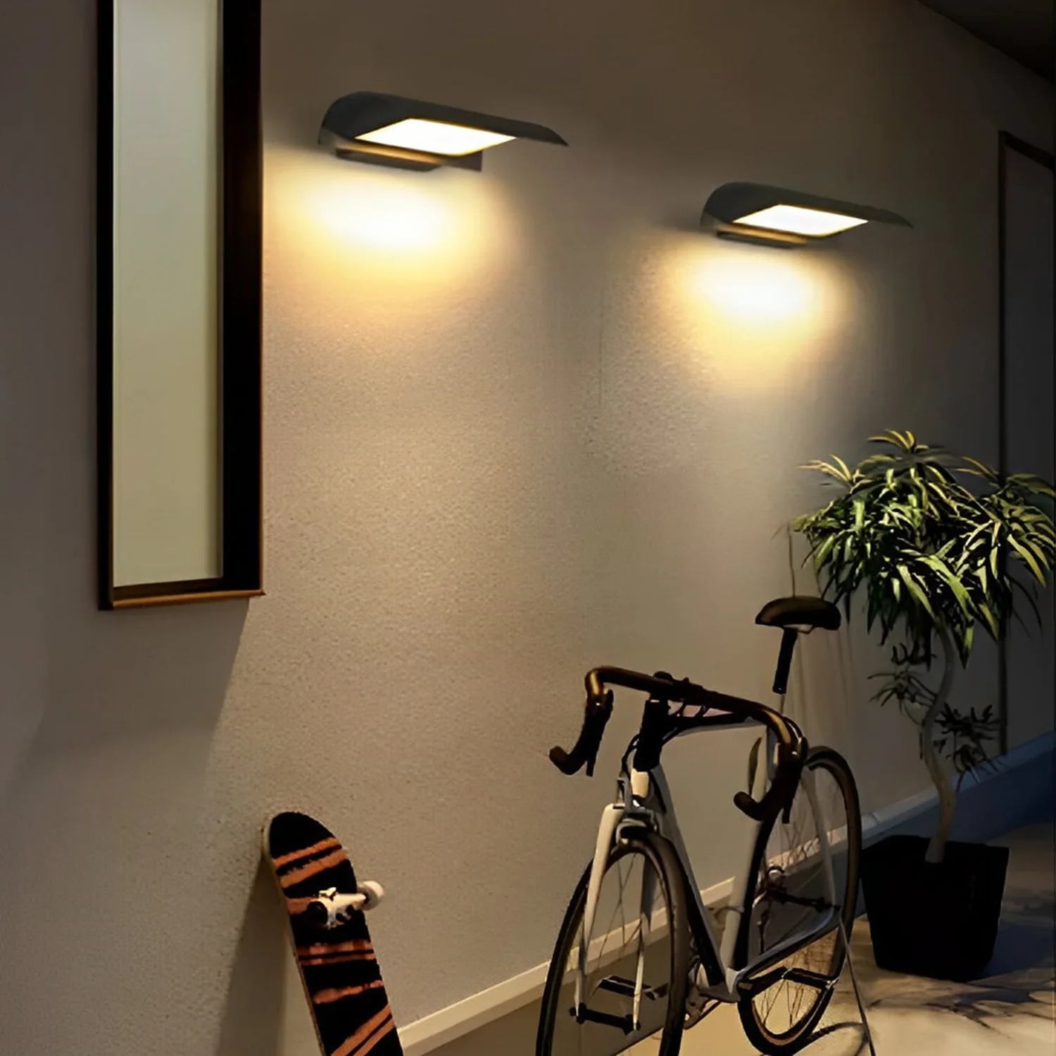 Curved Outdoor Waterproof LED Black Modern Minimalist Wall Lamp Exterior Lighting - Lumpaz