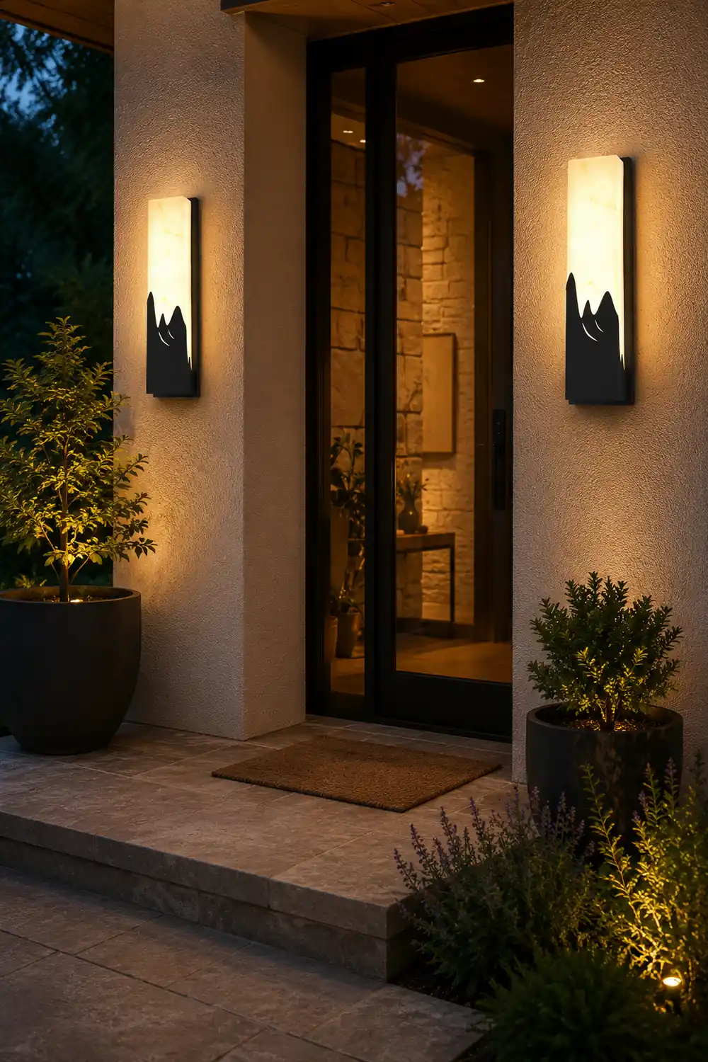 Rectangular Creative Scenery Waterproof LED Black Retro Sconces Lighting - Lumpaz