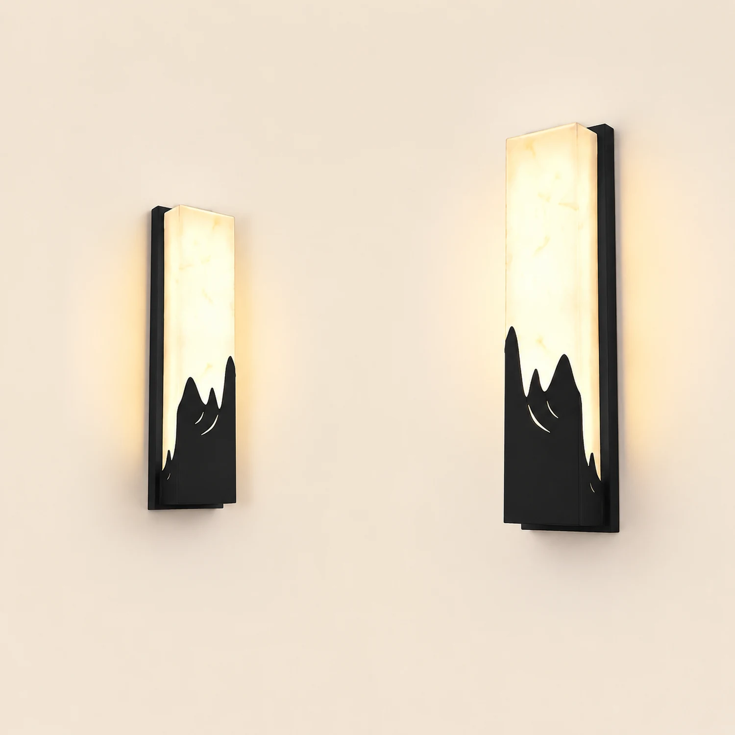 Rectangular Creative Scenery Waterproof LED Black Retro Sconces Lighting - Lumpaz