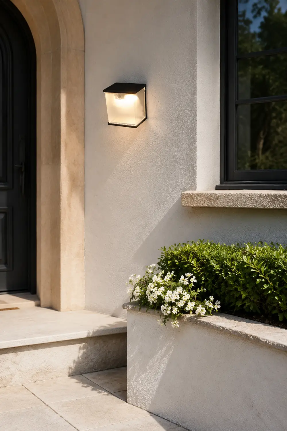 Square Intelligent Motion Sensor LED Waterproof Solar Outdoor Lights - Lumpaz