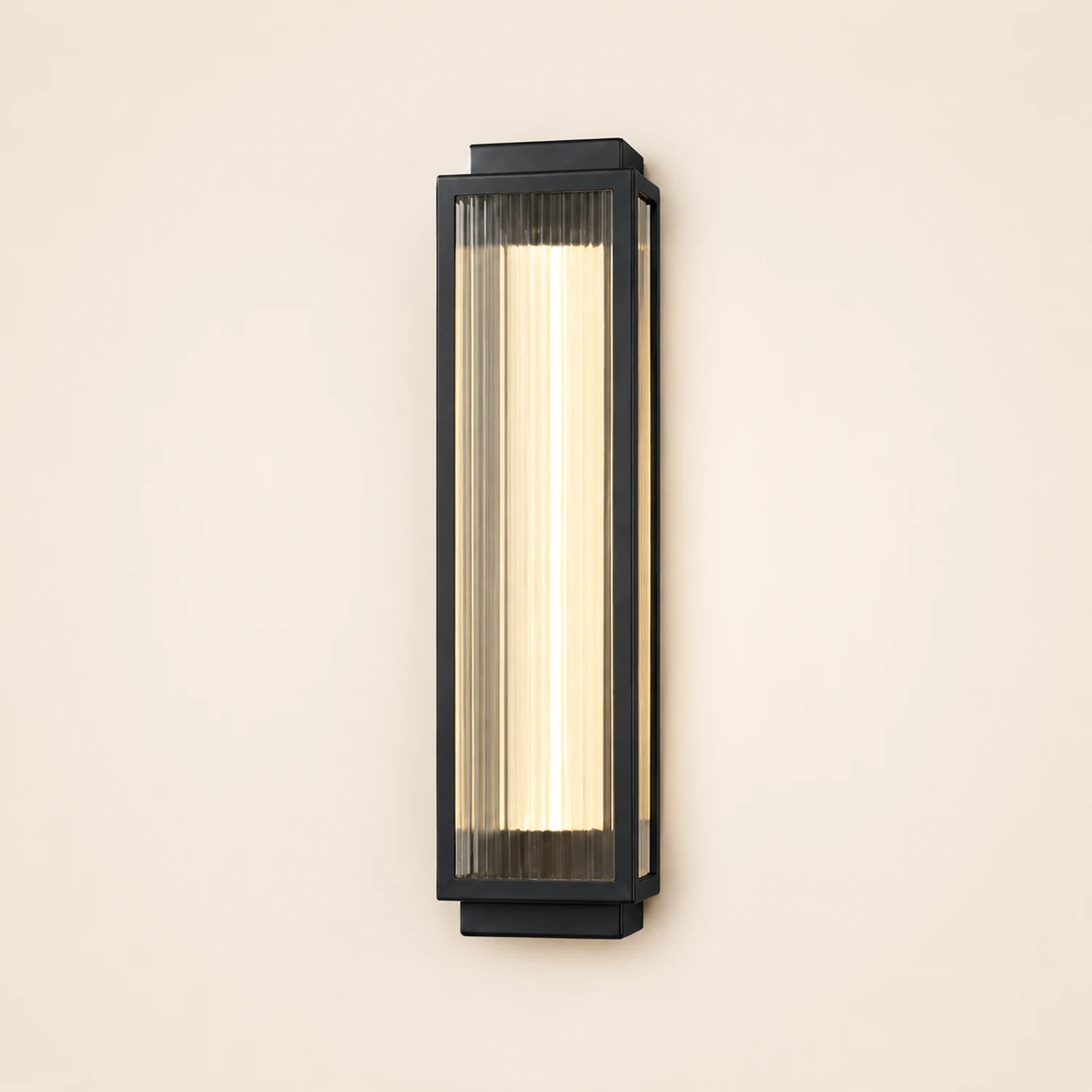 Rectangular Strip Waterproof LED Black Modern Outdoor Wall Lights - Lumpaz