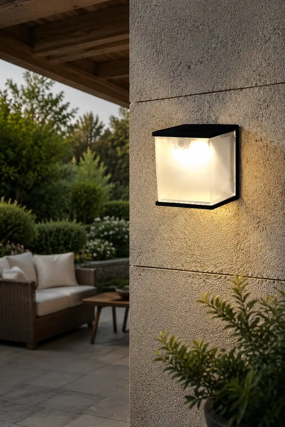 Square Intelligent Motion Sensor LED Waterproof Solar Outdoor Lights - Lumpaz