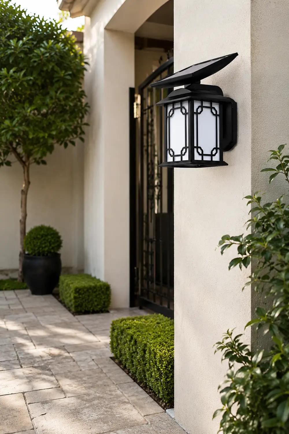 Vintage Waterproof LED Dimmable with Remote Solar Wall Lights Outdoor - Lumpaz