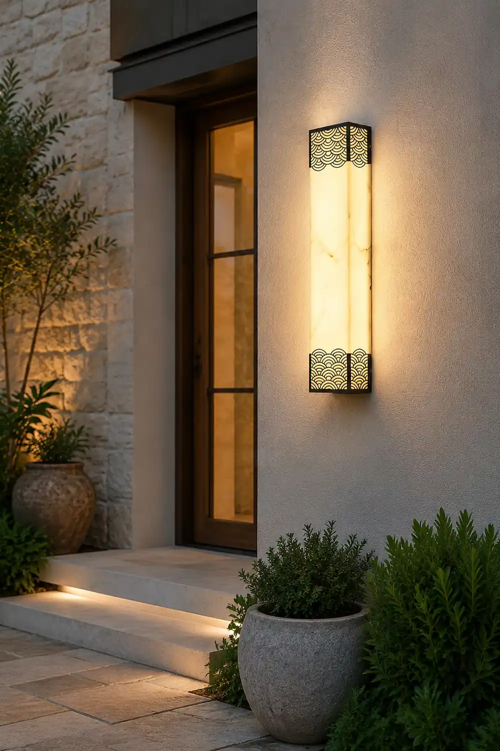 Rectangular Resin LED Waterproof Vintage Outdoor Wall Lights Wall Lamp - Lumpaz