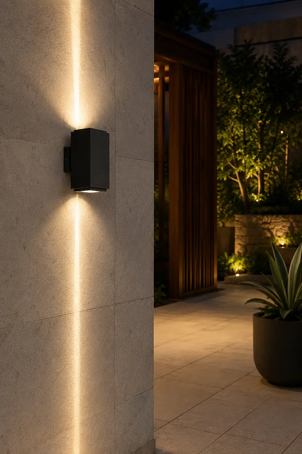 Up Down Lighting LED Outdoor Waterproof Black Modern Wall Washer Light - Lumpaz
