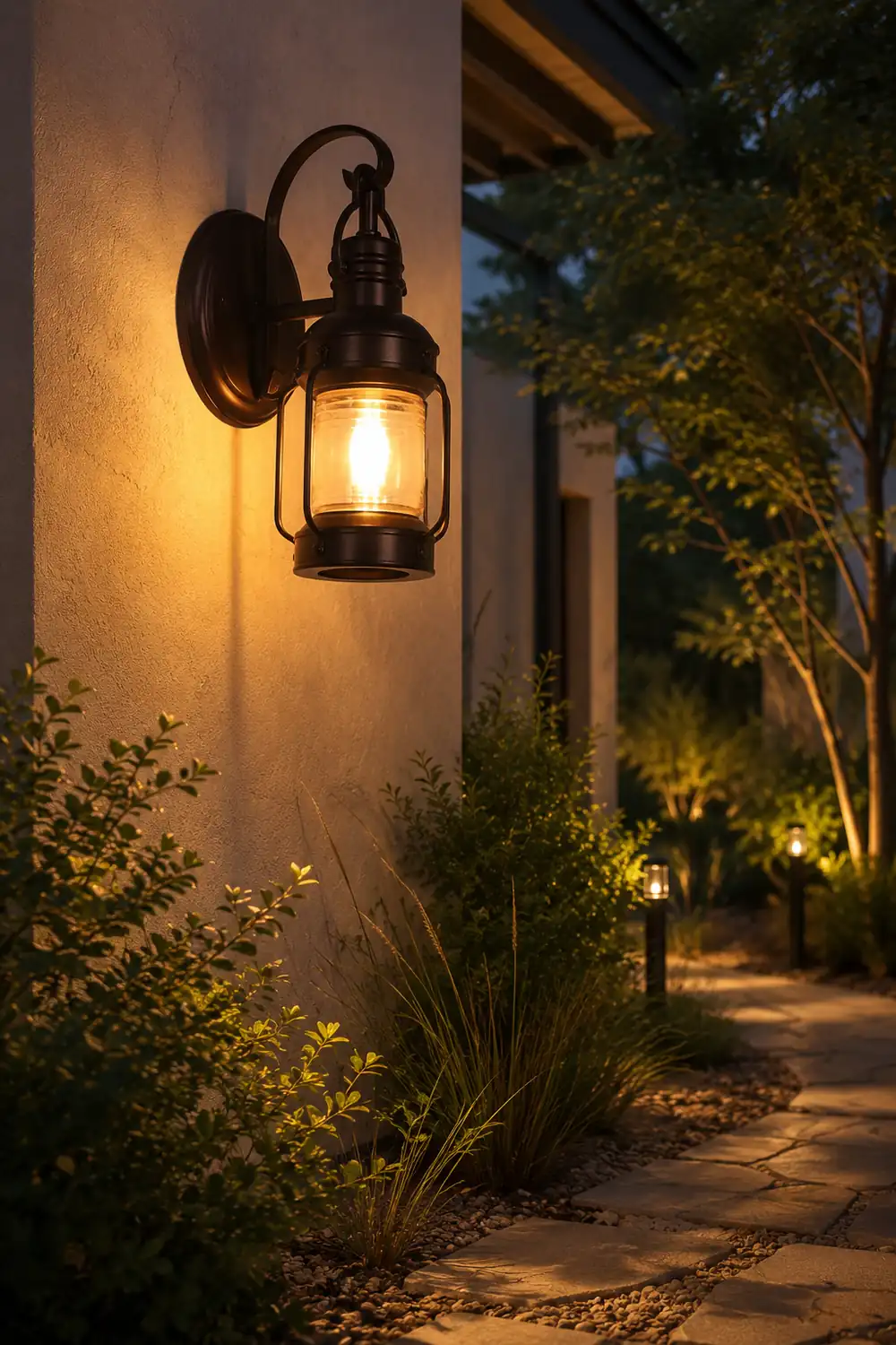 Antique Lantern Aluminum Waterproof LED Outdoor Wall Lamp Lawn Lights - Lumpaz