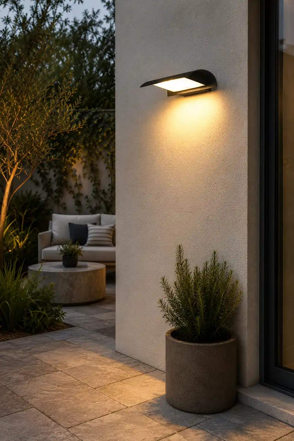 Curved Outdoor Waterproof LED Black Modern Minimalist Wall Lamp Exterior Lighting - Lumpaz