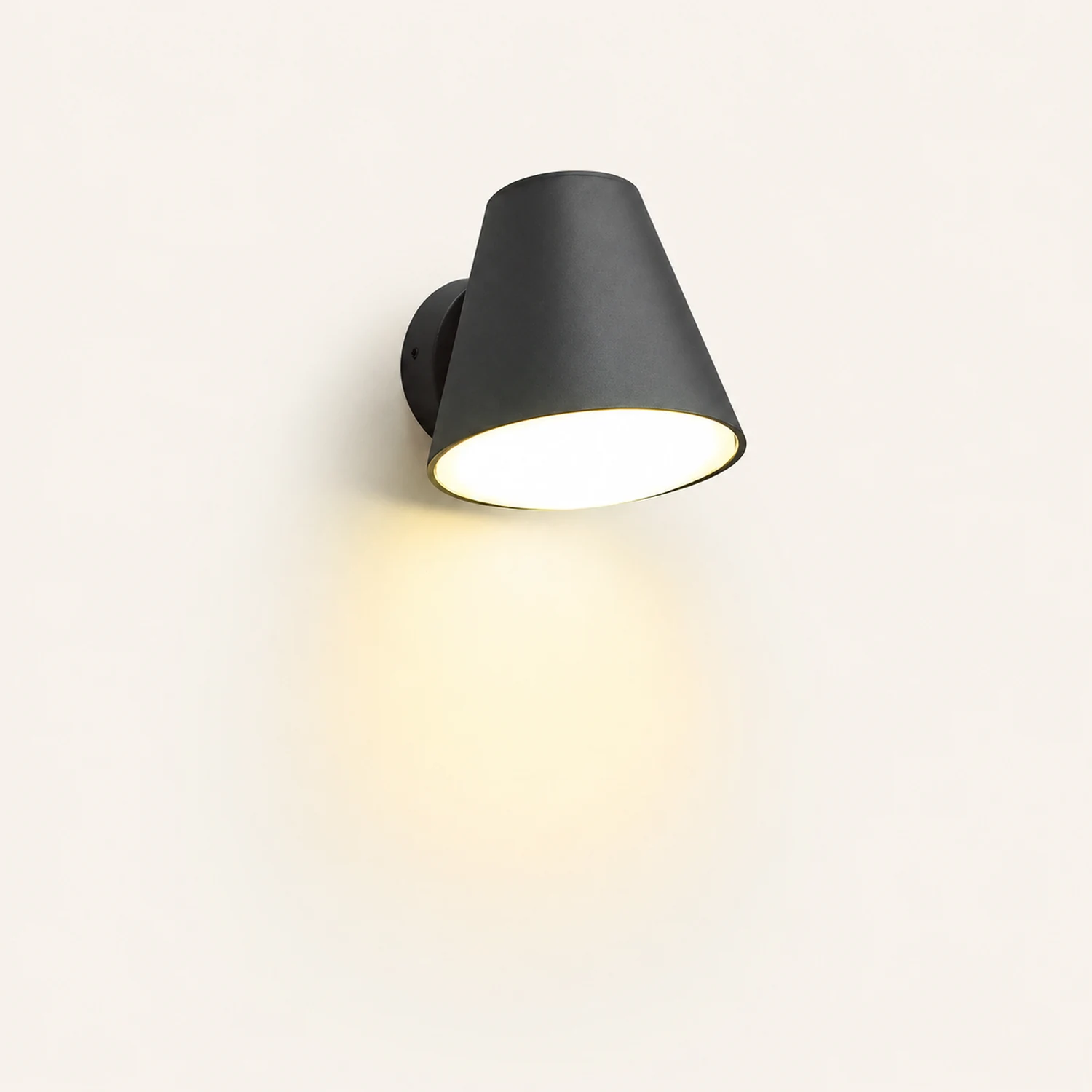 Cone Shape LED Waterproof Black Modern Outdoor Wall Lamp Exterior Lights - Lumpaz