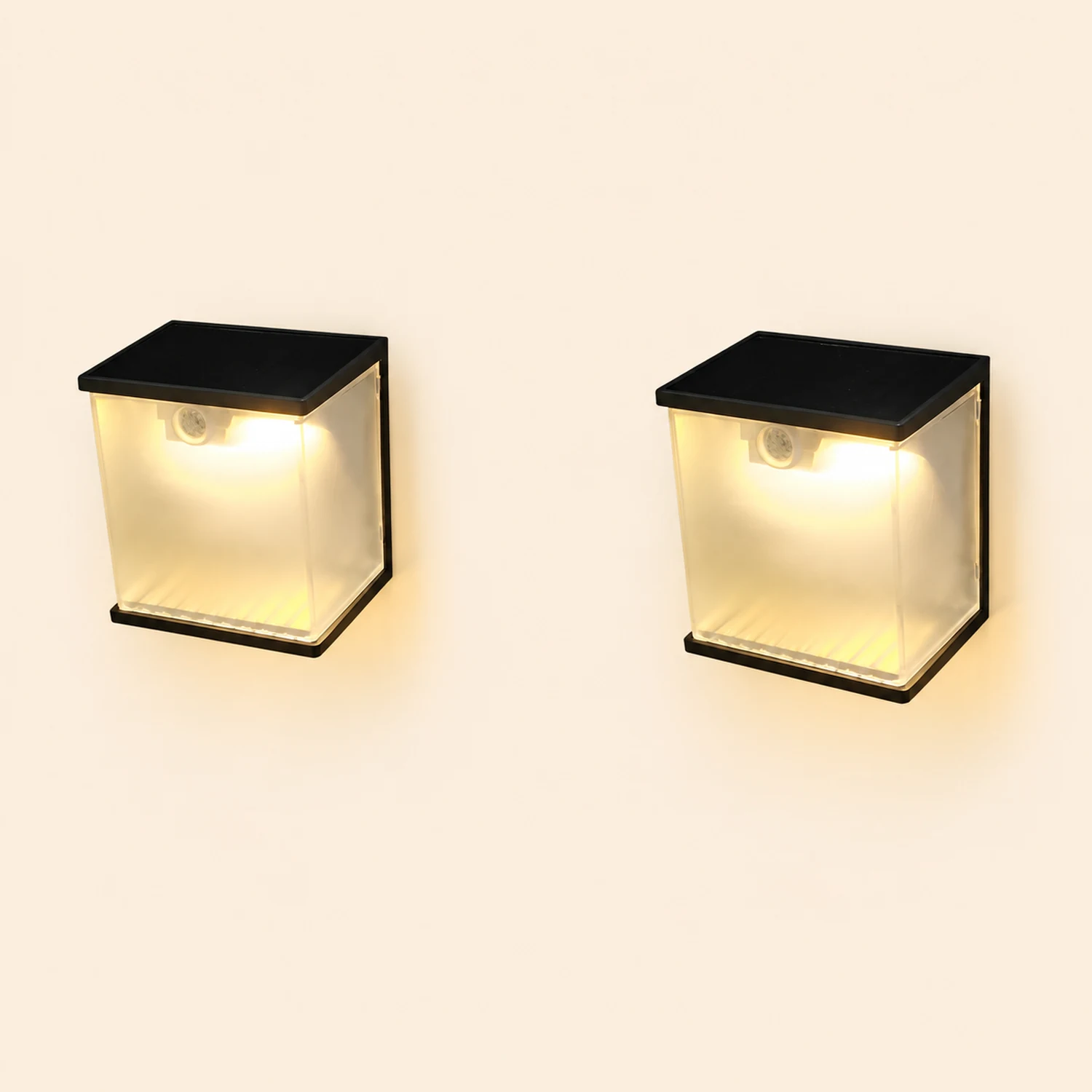Square Intelligent Motion Sensor LED Waterproof Solar Outdoor Lights - Lumpaz