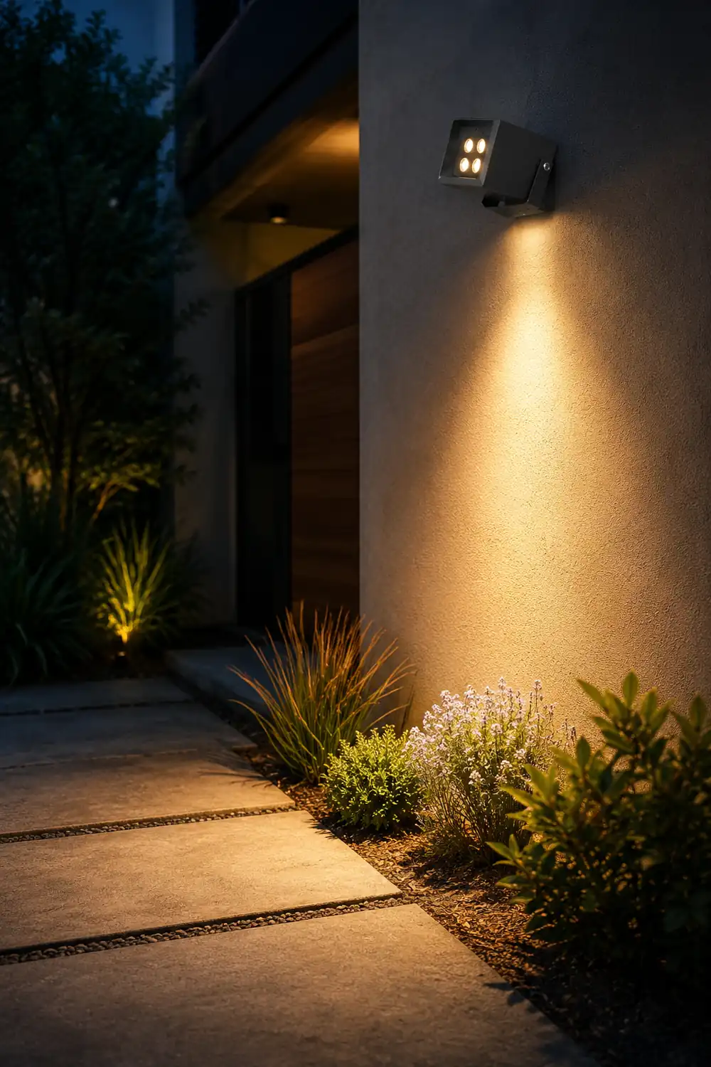 Adjustable Square Waterproof Colorful Spotlight Outdoor Wall Lights - Lumpaz