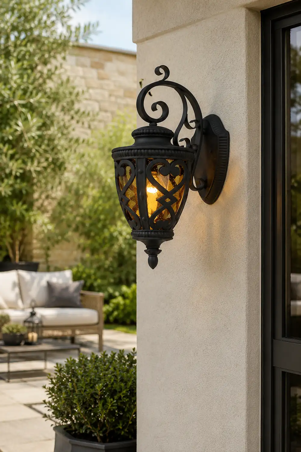 Retro Die-Casting Aluminum Waterproof American Outdoor Wall Light Fixture - Lumpaz