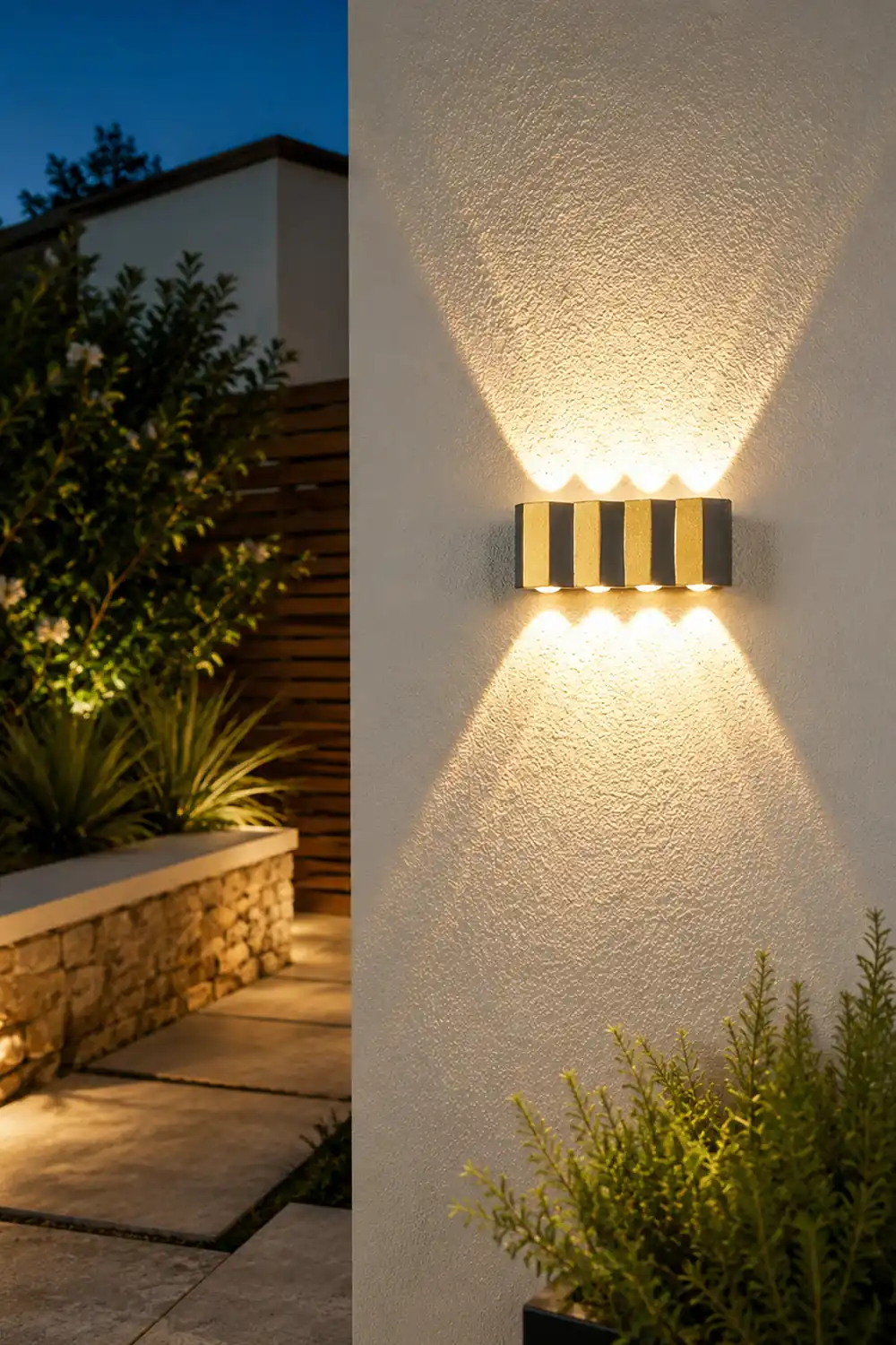 Wavy Creative Up and Down Light LED Waterproof Modern Wall Lights Fixture - Lumpaz