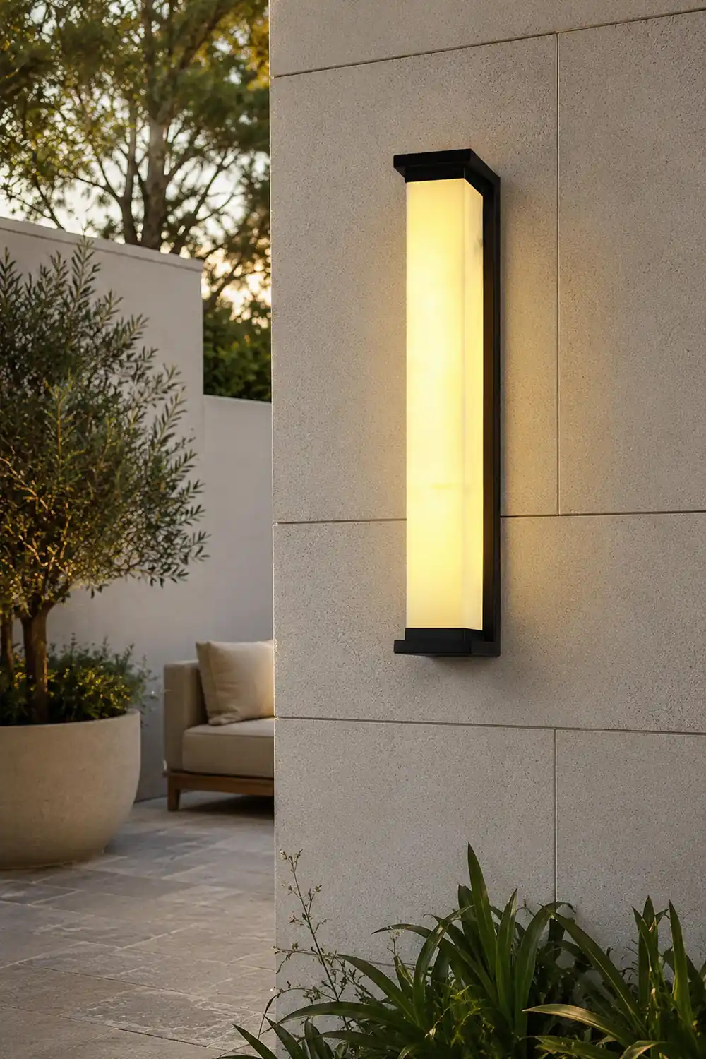 Strip Minimalist Waterproof Stainless Steel Modern Outdoor Wall Lights - Lumpaz
