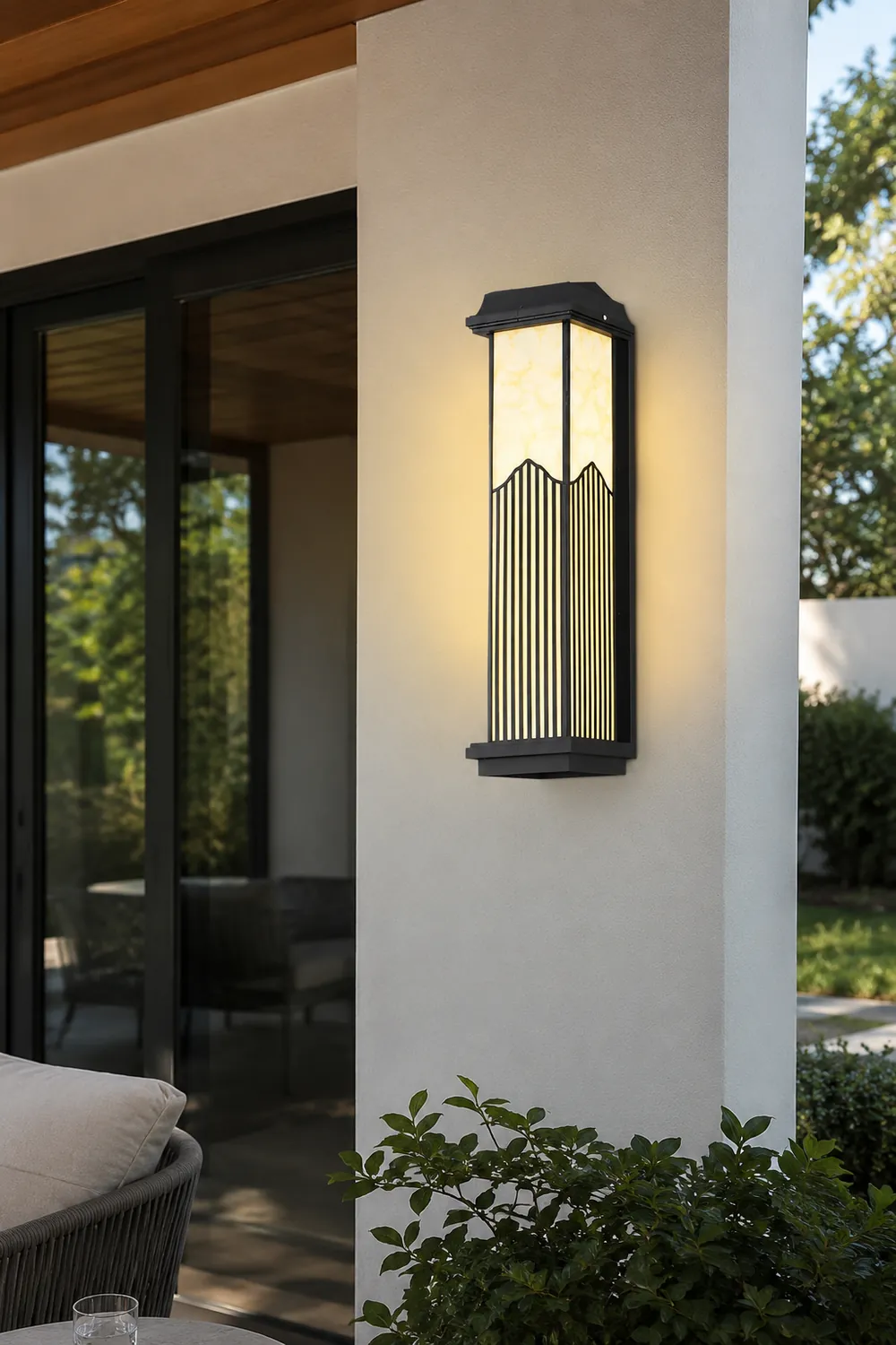 Waterproof Solar Powered Automatic Charging Outdoor Wall Lights with Remote - Lumpaz