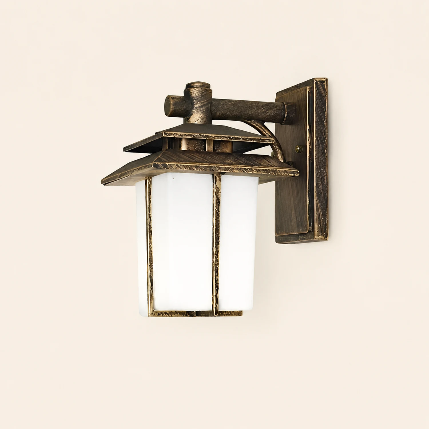 Vintage Glass Aluminum Waterproof European Style Outdoor Wall Sconces Lighting - Lumpaz