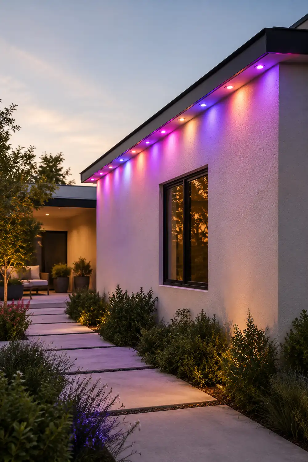 RGBW 12V Aluminum Waterproof LED Colorful Modern Outdoor Outline Light - Lumpaz