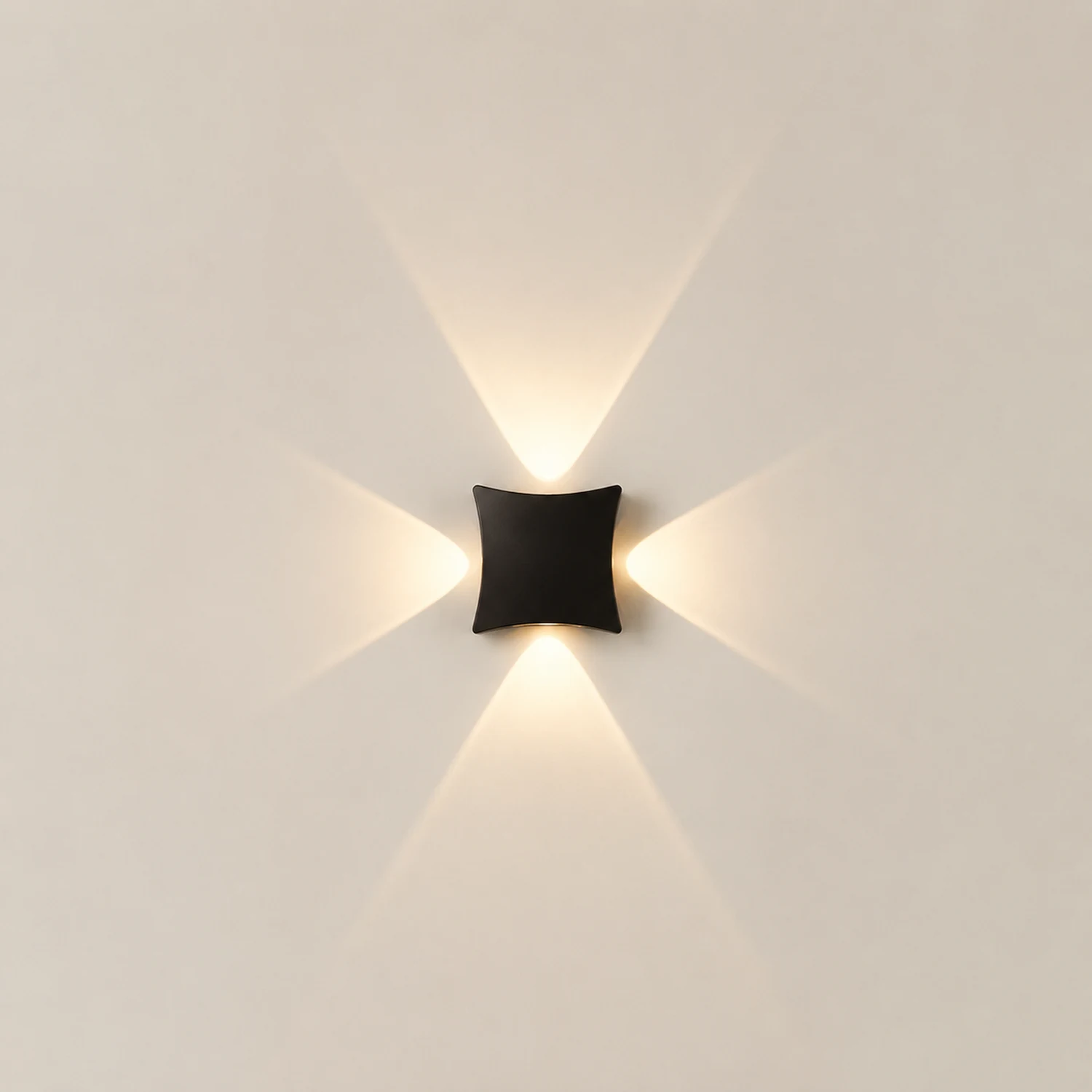 Unique Star Up and Down Lighting LED Waterproof Black Modern Wall Lamp - Lumpaz