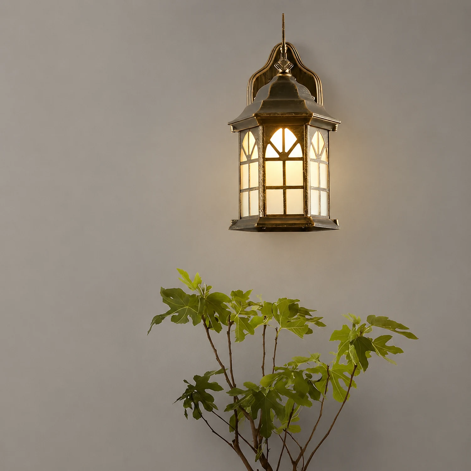 Retro Waterproof Dimmable LED Solar Wall Lamp with Remote Exterior Lights - Lumpaz