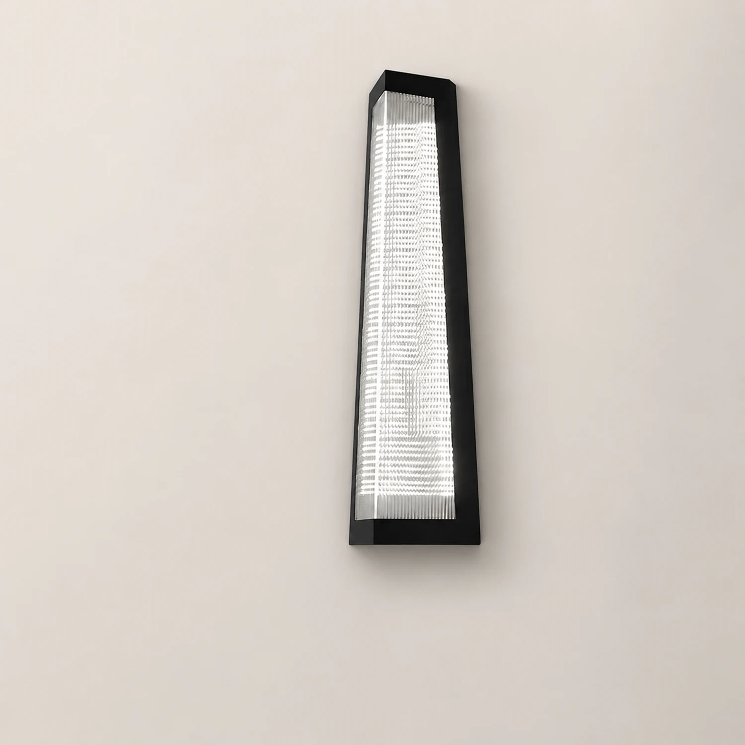 Striped Acrylic Waterproof LED Black Modern Outdoor Wall Lights Fixture - Lumpaz