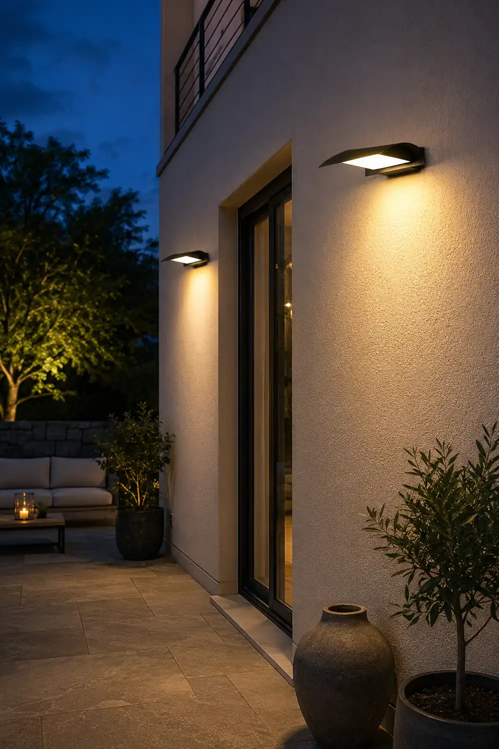 Curved Outdoor Waterproof LED Black Modern Minimalist Wall Lamp Exterior Lighting - Lumpaz
