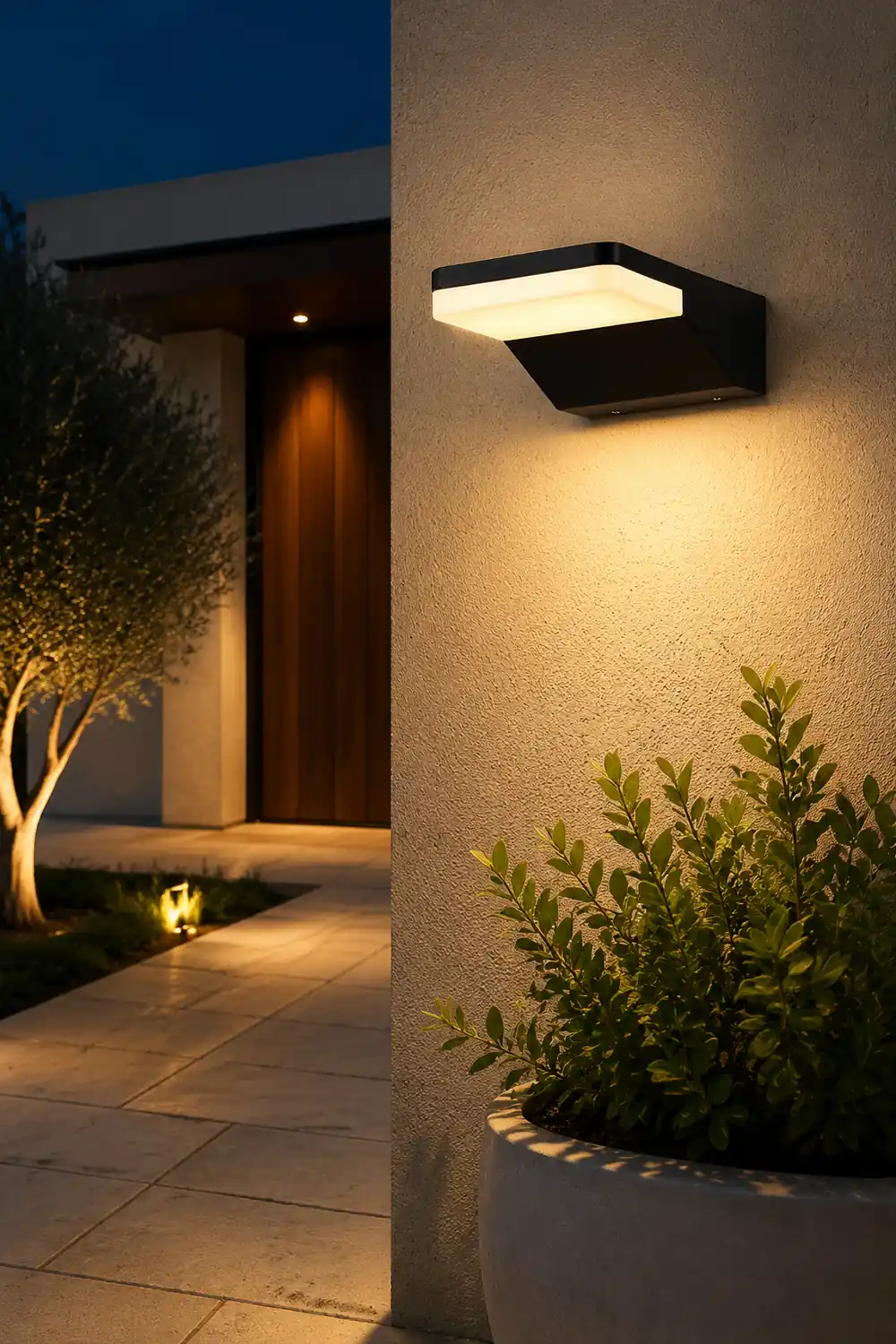 Rectangular Creative LED Waterproof Black Modern Outdoor Wall Sconces Lighting - Lumpaz