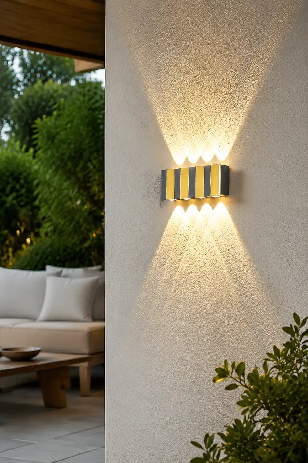 Wavy Creative Up and Down Light LED Waterproof Modern Wall Lights Fixture - Lumpaz