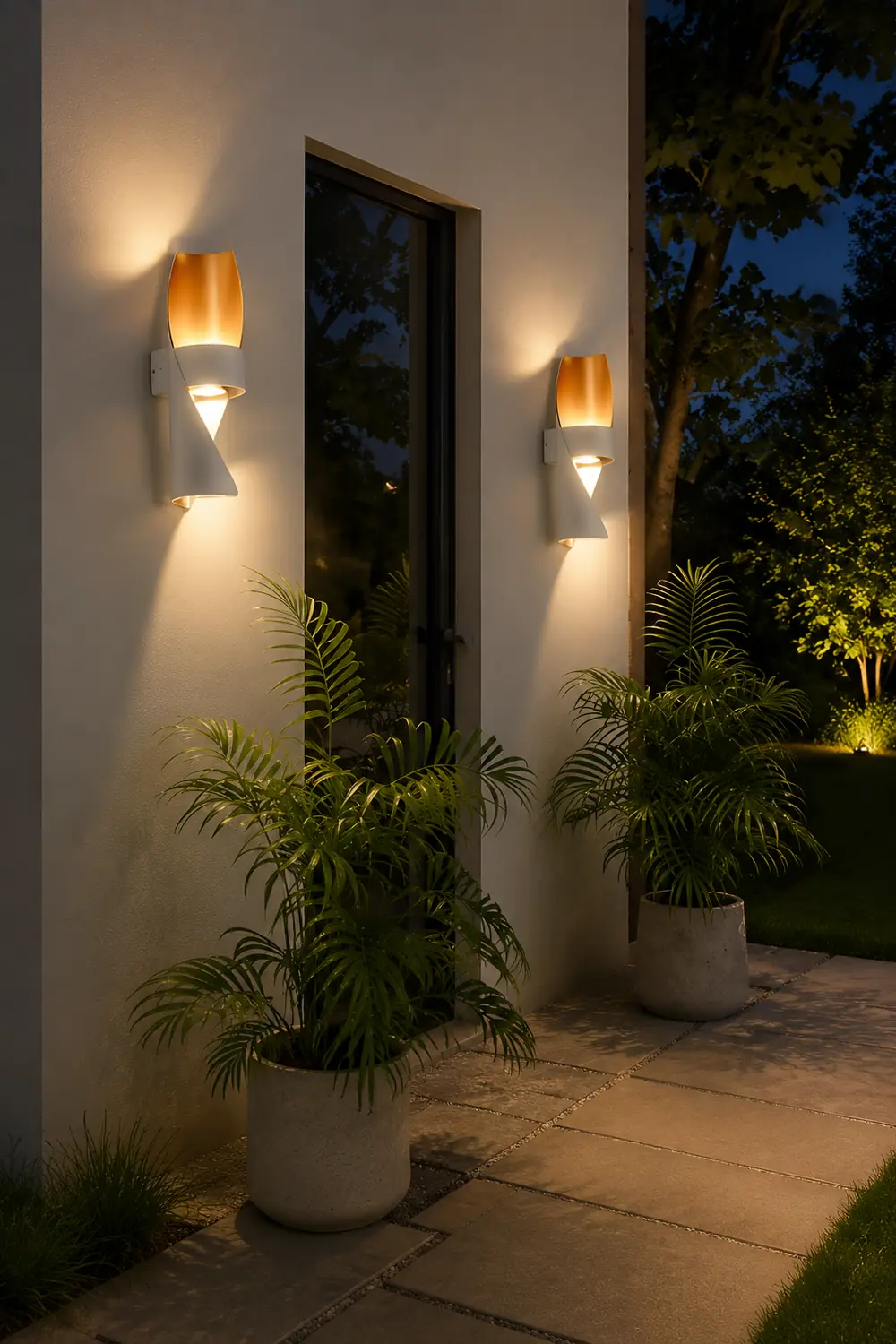 Circular Waterproof Up and Down Lighting COB Modern Outdoor Wall Lights - Lumpaz