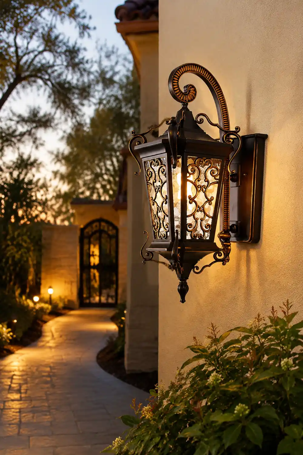 Retro Pattern Outdoor Waterproof European Style Wall Lamp Exterior Lights - Lumpaz
