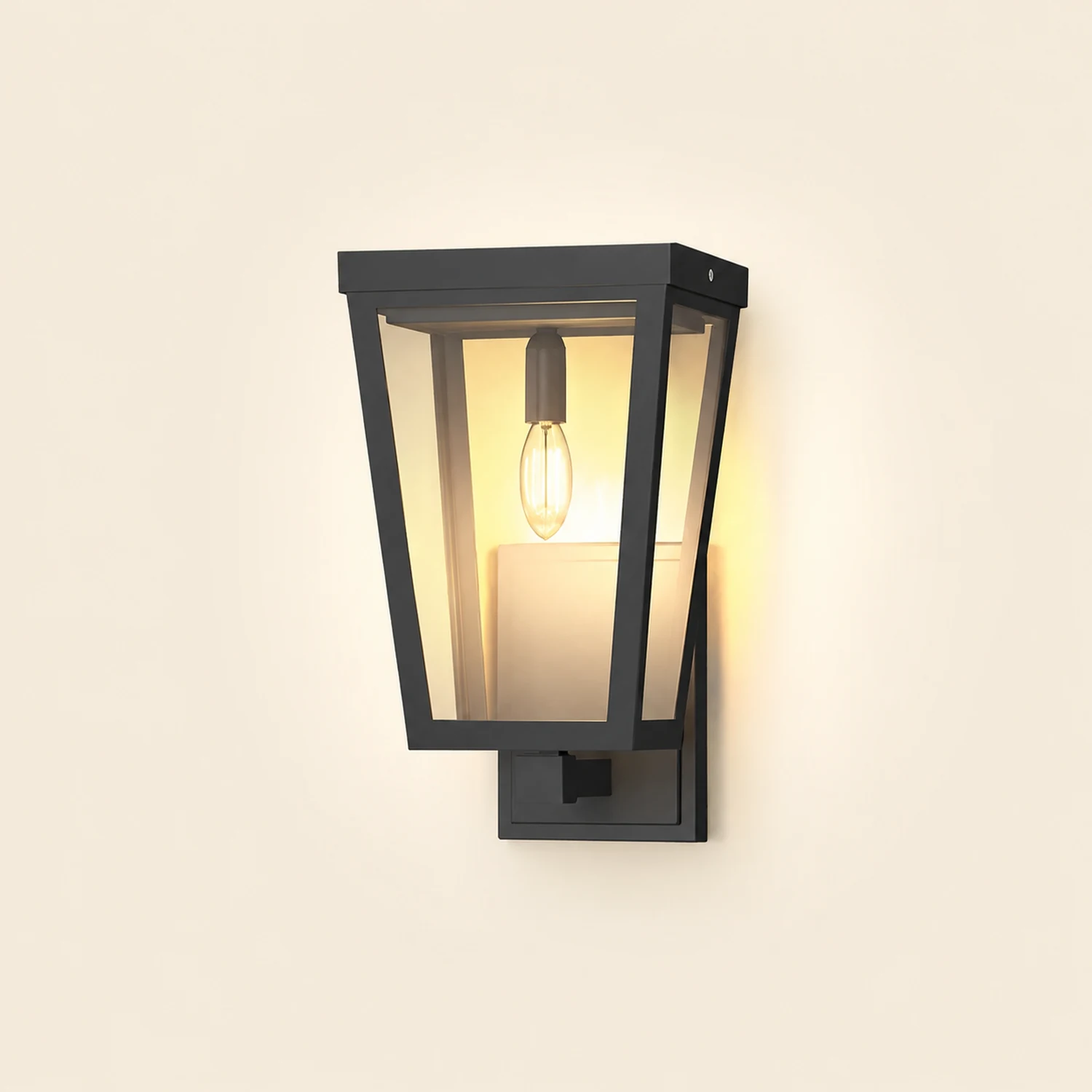 Square Smart Light Control Waterproof LED Solar Outdoor Wall Lights - Lumpaz