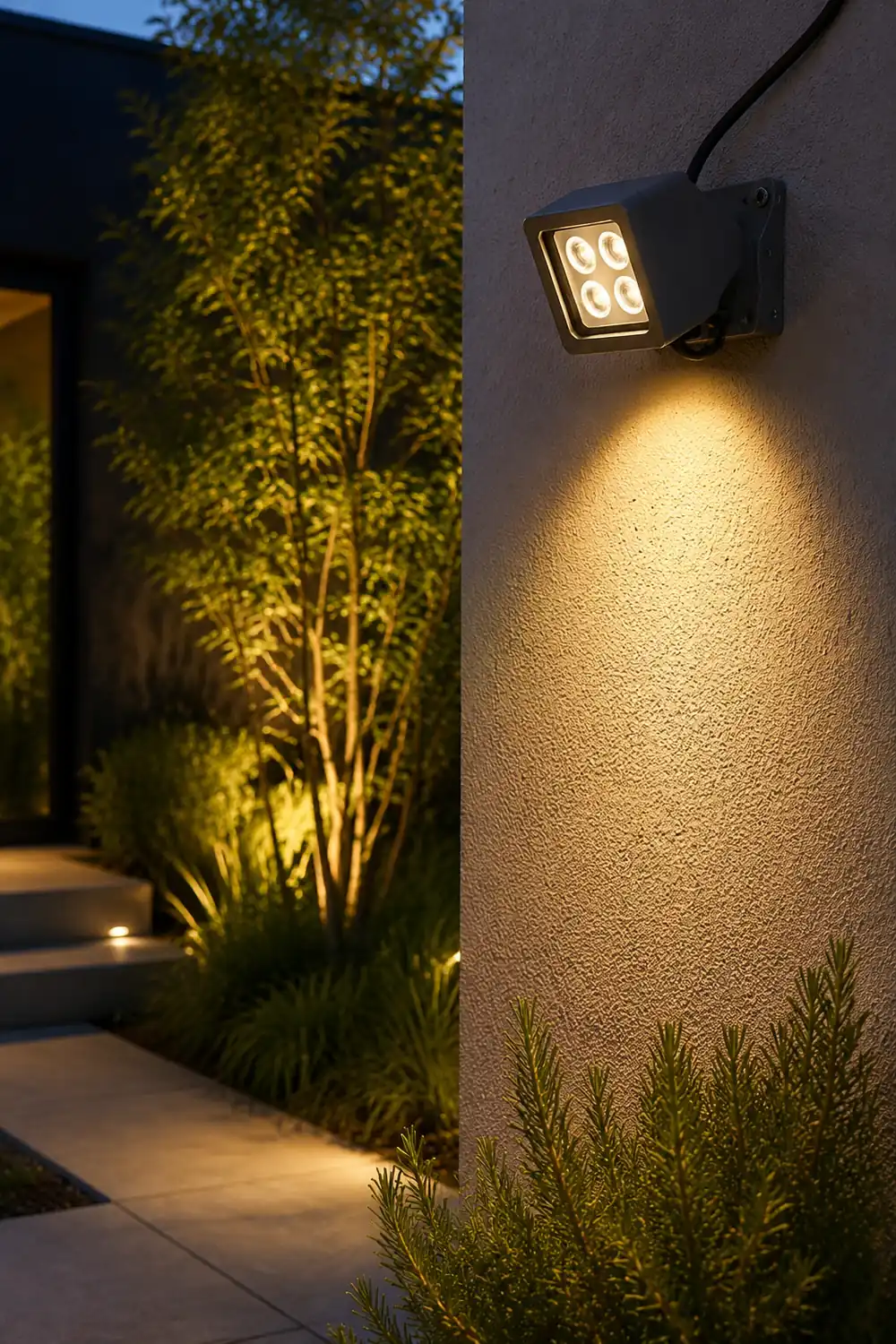 Adjustable Square Waterproof Colorful Spotlight Outdoor Wall Lights - Lumpaz
