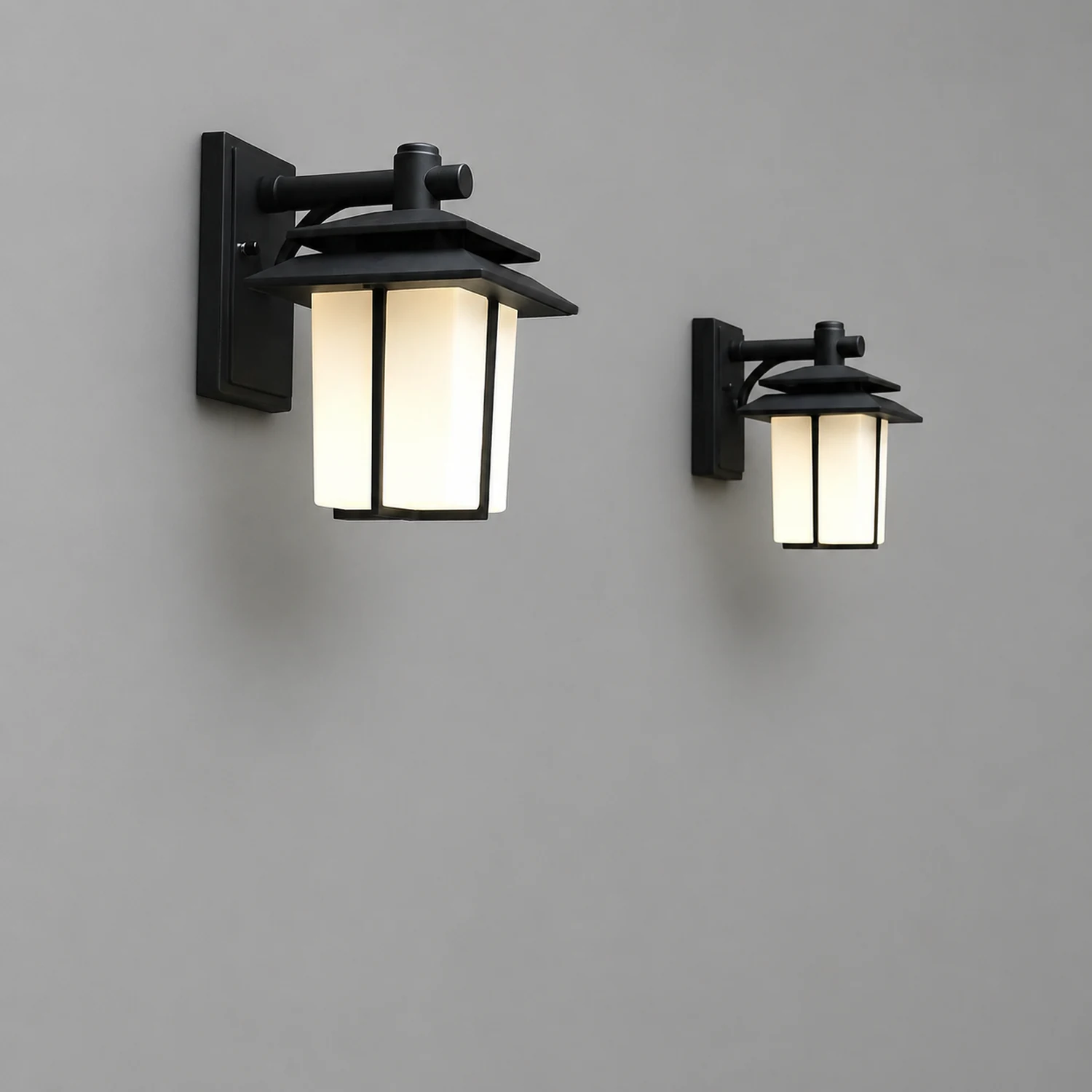 Vintage Glass Aluminum Waterproof European Style Outdoor Wall Sconces Lighting - Lumpaz