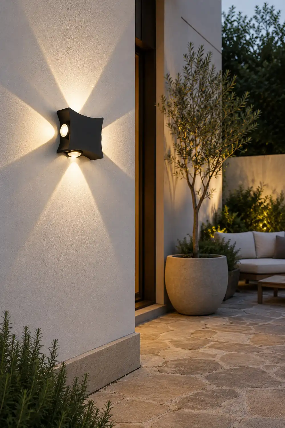 Unique Star Up and Down Lighting LED Waterproof Black Modern Wall Lamp - Lumpaz
