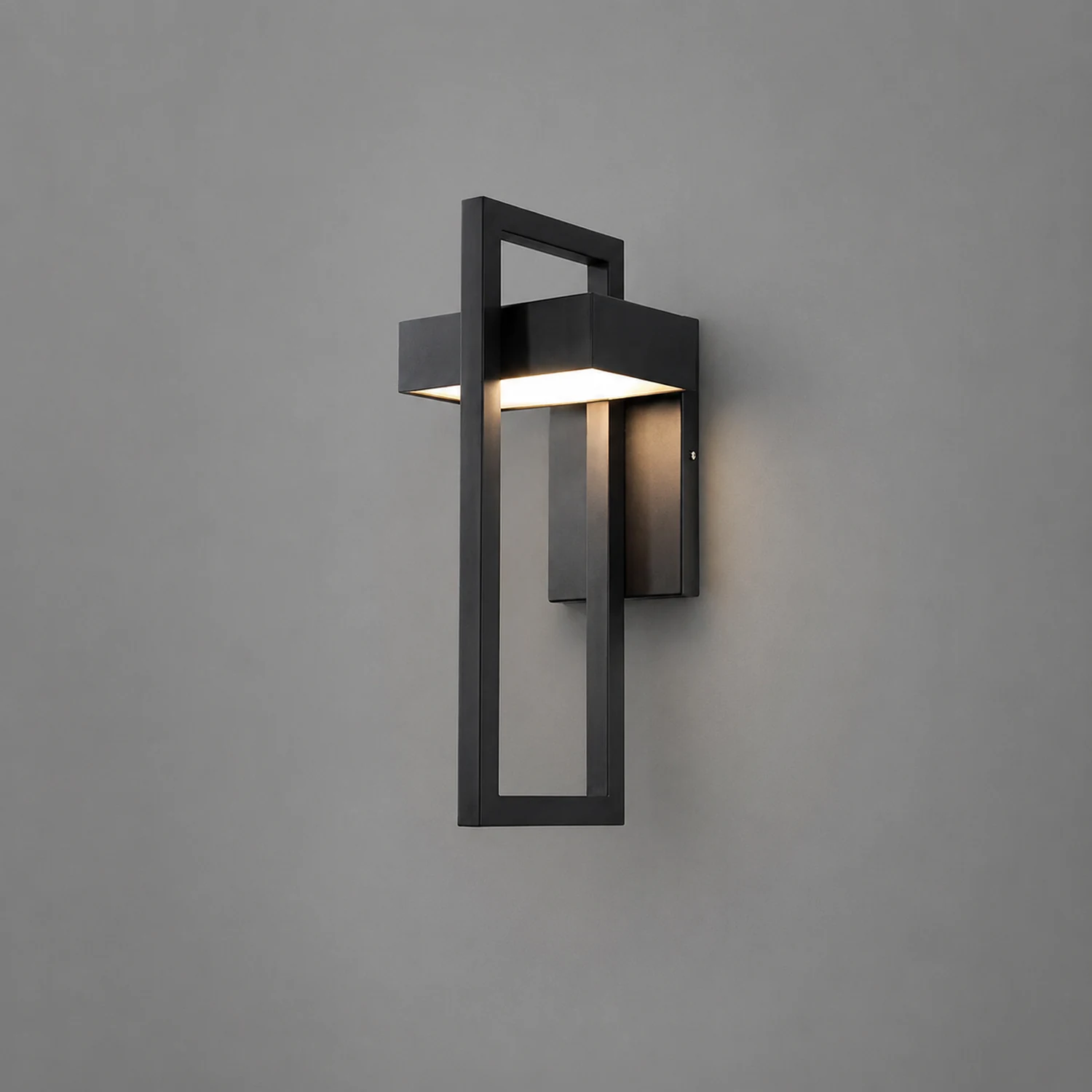 Rectangular Minimalist LED Waterproof Black Modern Outdoor Wall Lamp - Lumpaz