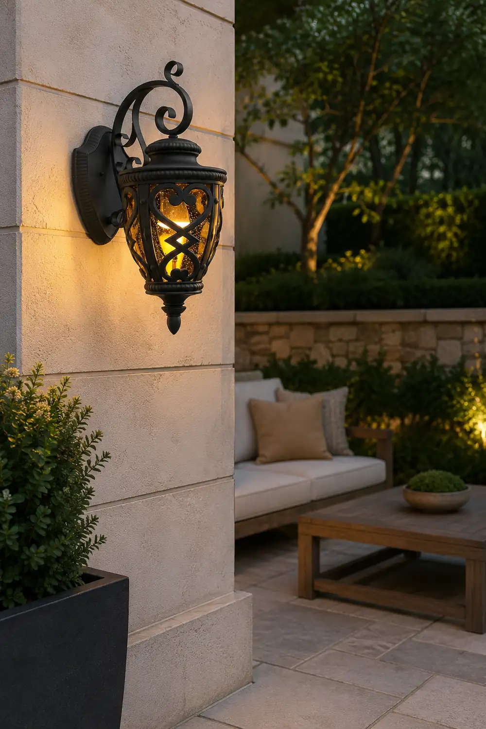 Retro Die-Casting Aluminum Waterproof American Outdoor Wall Light Fixture - Lumpaz