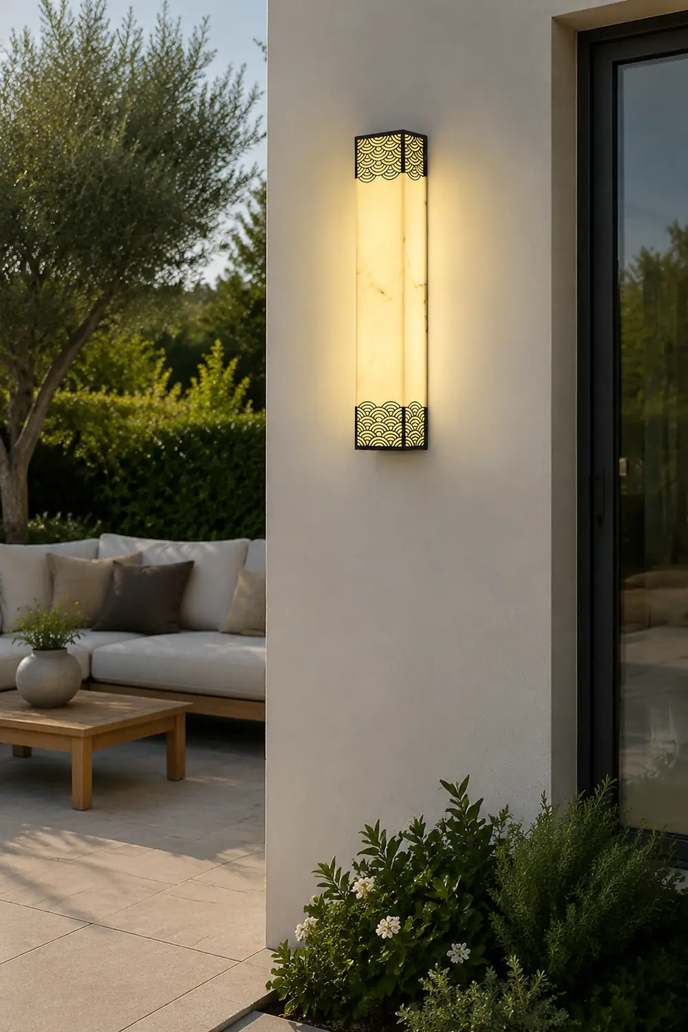 Rectangular Resin LED Waterproof Vintage Outdoor Wall Lights Wall Lamp - Lumpaz