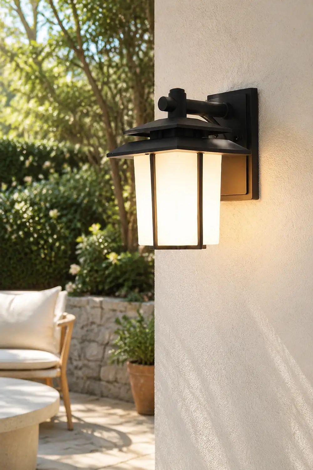 Vintage Glass Aluminum Waterproof European Style Outdoor Wall Sconces Lighting - Lumpaz